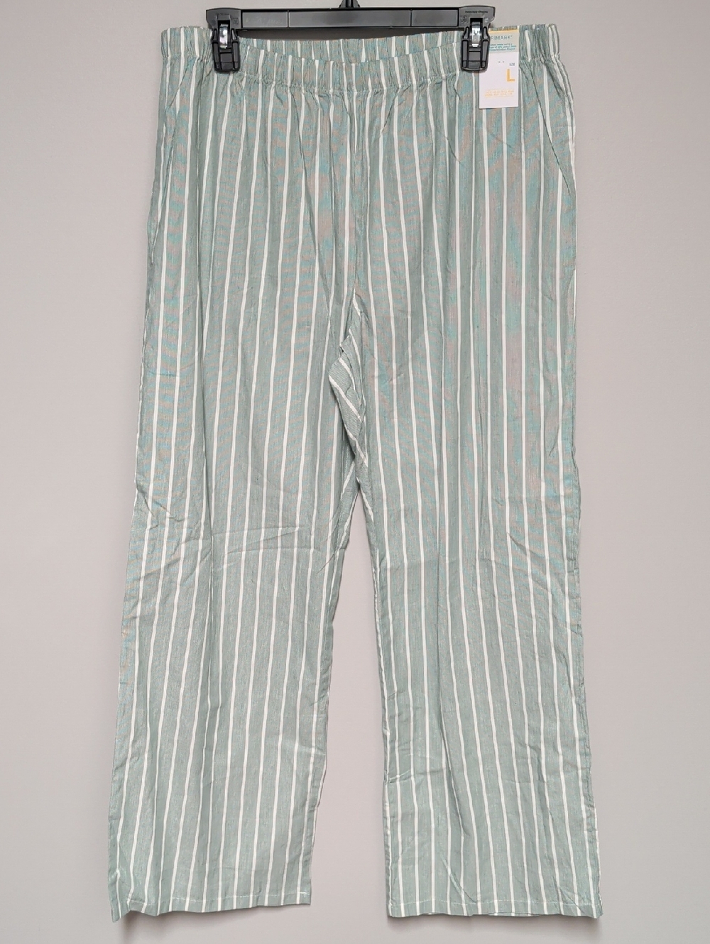 Primark Mint Green and White Striped Pajama Pants